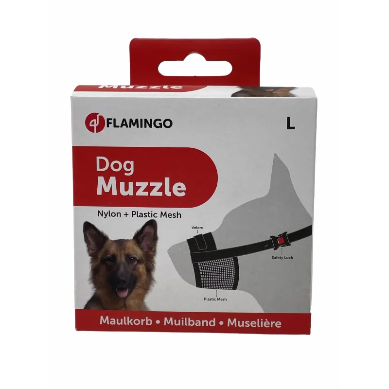 bozal-para-perros-comfort-l-21-26-cm.webp מחסום רשת לכלבים טדי L פלמינגו – תמונה 1